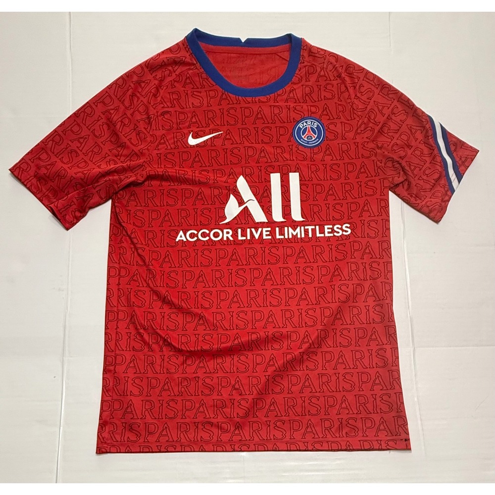 Nike Paris Saint-Germain PSG Pre-Match Jersey Red Blue Mens Medium CD4913-658